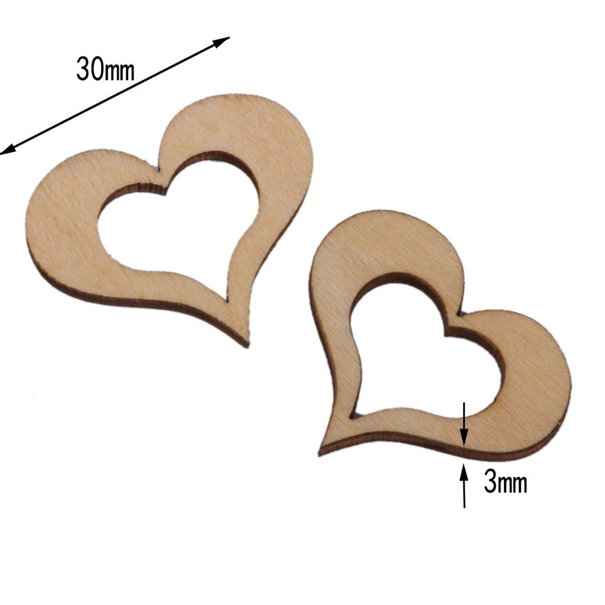 50 szt. Drewniane serca z drew – Embellishments For Scrapbooking recenzja i cena