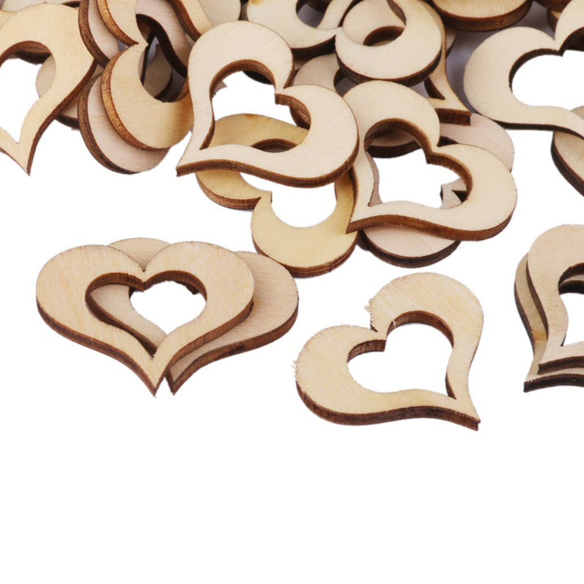 50 szt. Drewniane serca z drew – Embellishments For Scrapbooking recenzja i cena