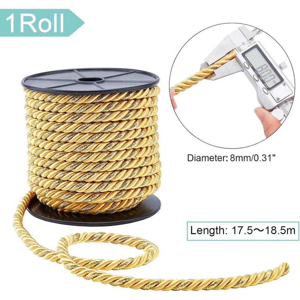 Sznurki skręcane 8 mm, 20 jard – Cord Trim Twisted recenzja i cena