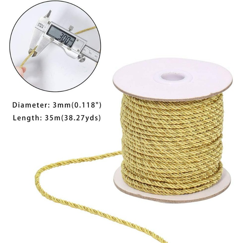 3 mm / 35 jardów metalicznej s – Cord Trim Twisted recenzja i cena