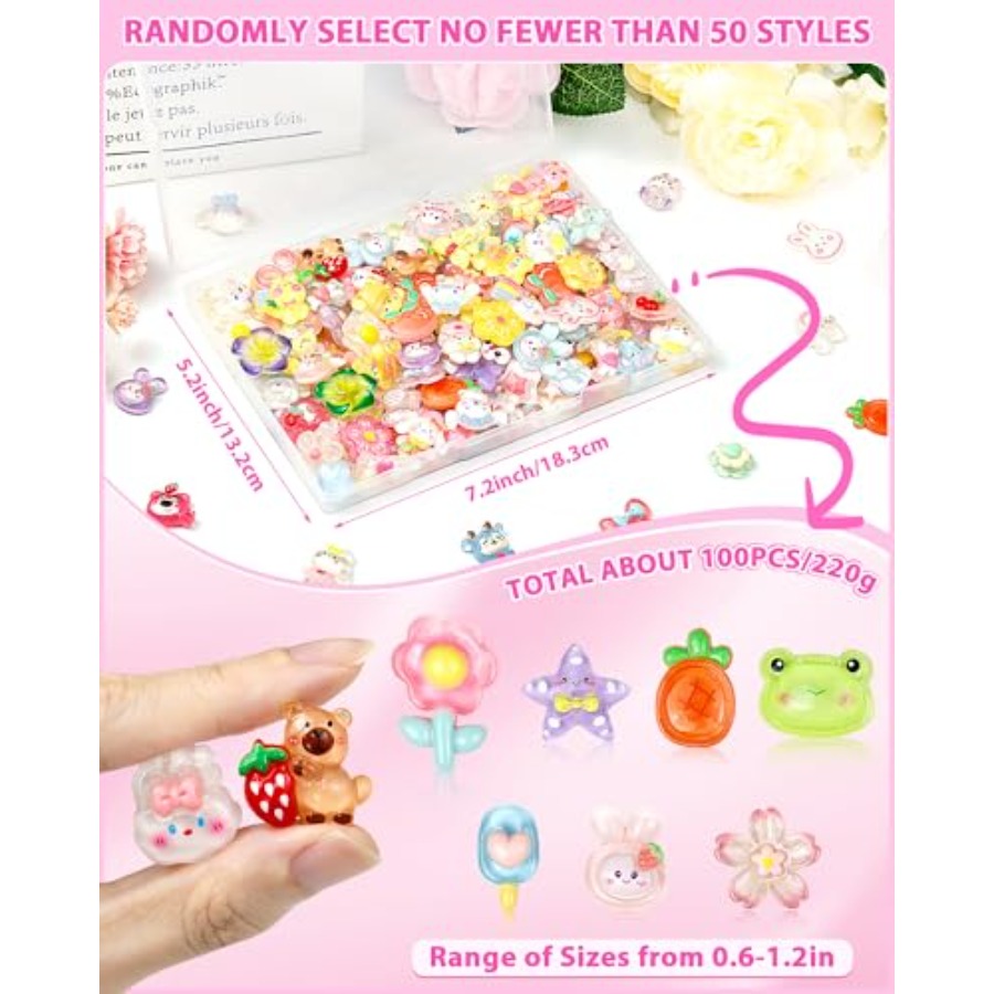 100 SZTUK Uroczych Ozdób do Sl – Easter Craft Embellishment Set recenzja i cena