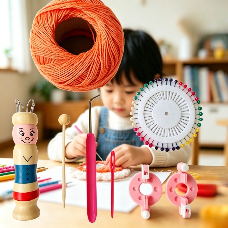 Drewniana lalka, francuska dzi – Pom Pom Maker Tool recenzja i cena