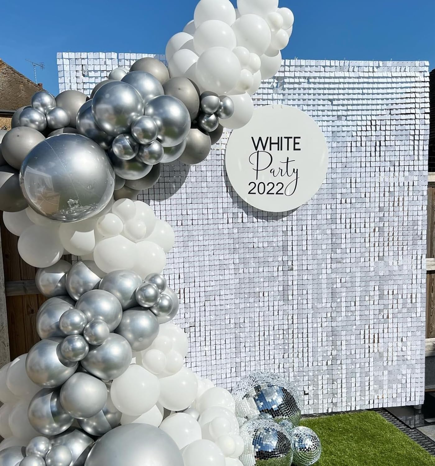 9/12/16/18szt Białe cekinowe b – Sequin Fabric Panel recenzja i cena