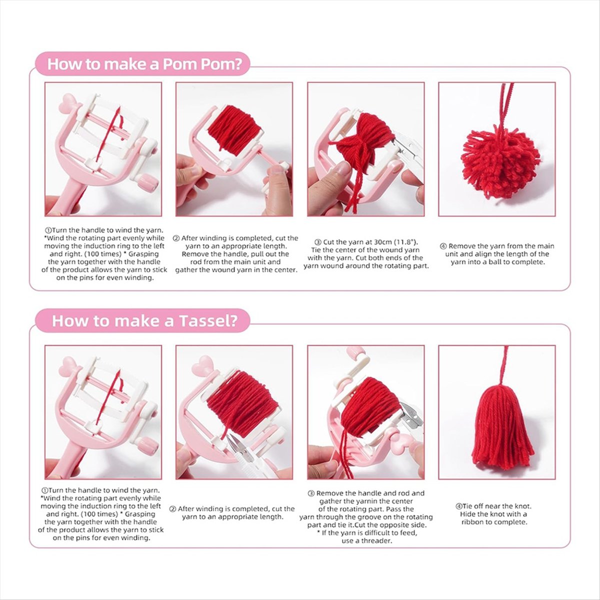 Zestaw narzędzi do robienia po – Pom Pom Maker Tool recenzja i cena